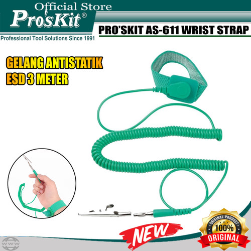 GELANG ANTISTATIK PRO'SKIT AS-611 WRIST STRAP 3METER