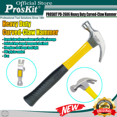 Palu Kambing 16 OZ Handle W / Fiberglass PROSKIT PD-2606 Gagang Fiber