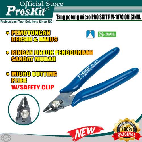 Tang Potong Micro PRO'SKIT PM-107C (130MM) BIRU ANTI SLIP ORIGINAL