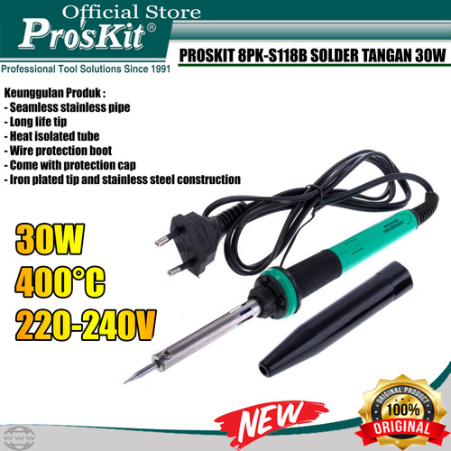 Soldering Iron 30W 220~240V PRO'SKIT 8PK-S118B SOLDER TANGAN 30W ORI