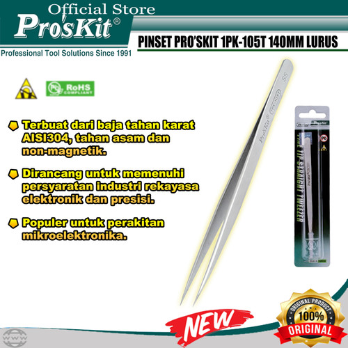 Pinset PRO'SKIT 1PK-105T 140MM Lurus ORIGINAL