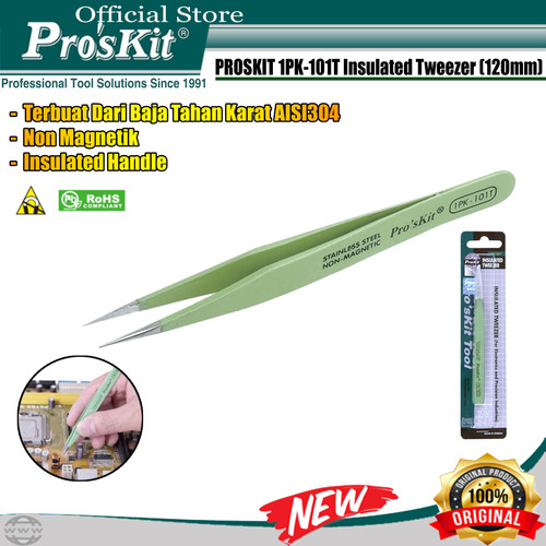 PINSET PRO'SKIT 1PK-101T 120MM LURUS INSULATED GREEN ORIGINAL