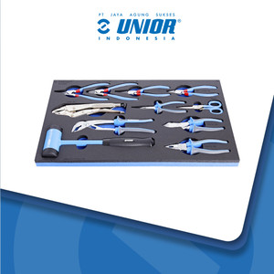 UNIOR Set of BI pliers and hammer in SOS tool tray - 964/48SOS