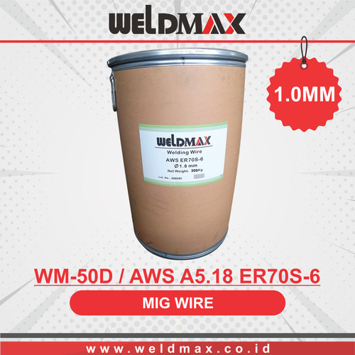 KAWAT LAS MIG CO2 DRUM AWS A5.18 ER70S-6 (WM-50D) 1.0mm WELDMAX