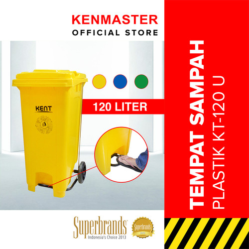 Kent Tempat Sampah Plastik KT-120 U / Tong Sampah 120 Liter