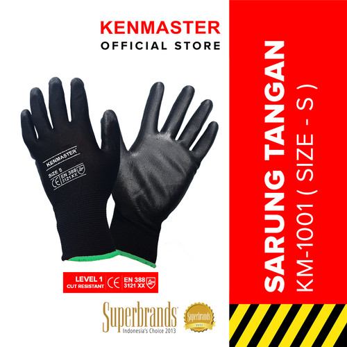 Kenmaster Sarung Tangan Pelindung Hitam / Sarung Tangan Safety