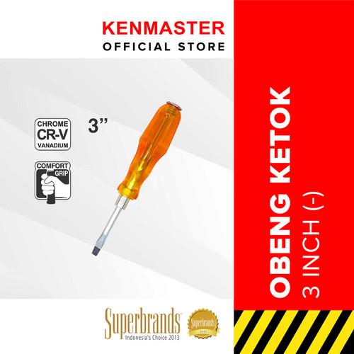 Kenmaster Obeng Ketok Crystal CRV 3 Inc minus (-) - 1 PCS - OBKC010