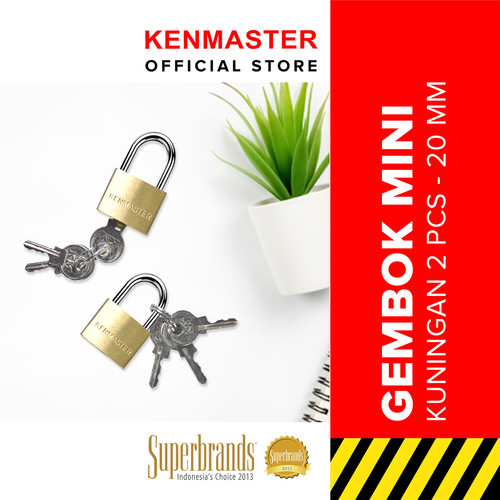 Kenmaster Gembok Kuningan 20MM isi 2 Pcs - GMBK063