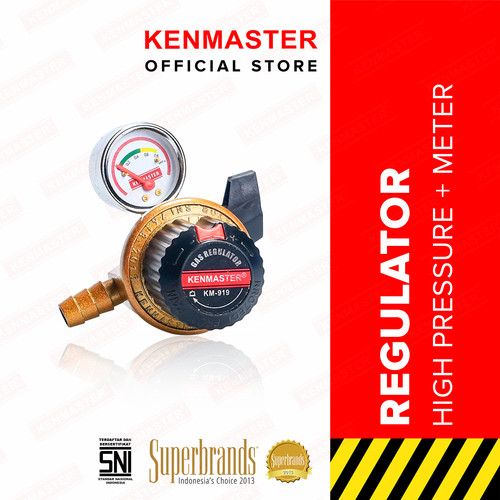 Kenmaster Kepala Regulator Gas - High Pressure + Meter KM919