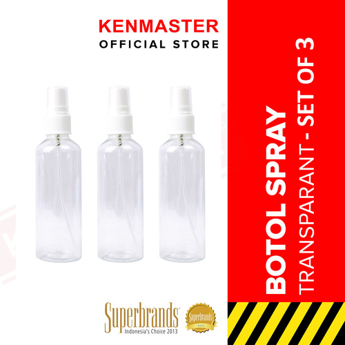 Botol Spray Refill Plastik - Botol Isi Ulang Parfum 100 ml 3 PCS