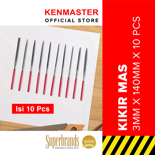 Kenmaster Alat Kikir Mas 3 x 140 x 10 Pcs / Set - Clearance