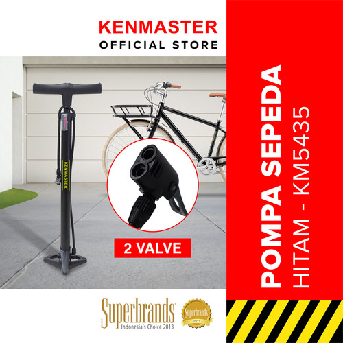 Kenmaster Pompa Sepeda / Pompa Balon / Hitam KM-5435 - Besi Serbaguna