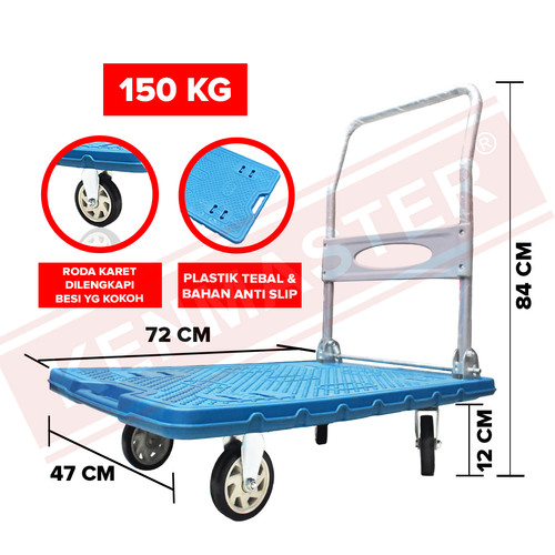 Kenmaster Hand Truck Trolley 300KG KM4311 Troli Serbaguna Lipat dorong