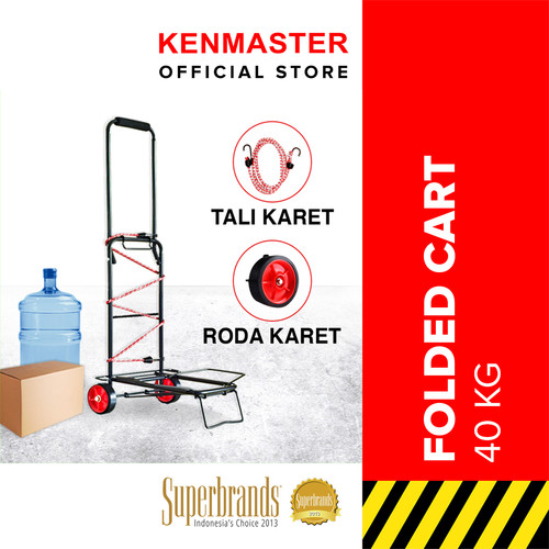 Kenmaster Hand Trolley Cart KT-261 (Black) - Troli Multifungsi