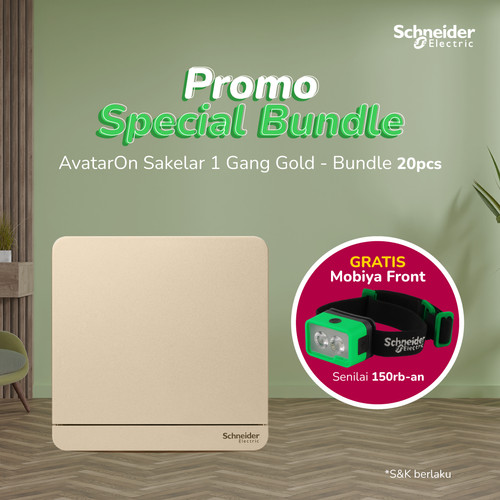 Bundle Schneider Electric AvatarOn Saklar Gold 1G1A(20pcs)+Free Mobiya