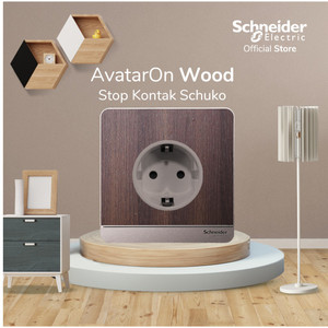 Schneider Electric AvatarOn Stop Kontak Schuko Wood -E83426_16S_WD_G3