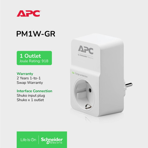 APC Stop Kontak Colokan Listrik Anti Petir PM1WGR Surge Protector