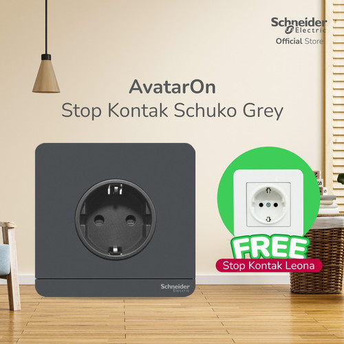 Bundle Stop Kontak AvatarOn Grey 1pcs Free Stop Kontak Leona 1pcs