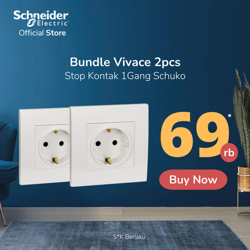 Bundle Schneider Electric Stop Kontak Vivace - 2Pcs