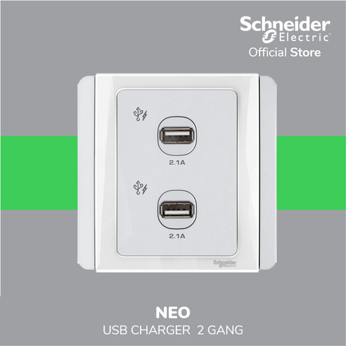 Schneider Electric NEO USB Charger 2 Gang - E3032USB_WW