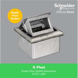 Schneider Electric S-Flexi Empty Floor Socket Silver - E227F_ABE