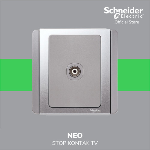 Schneider Electric Neo 1 Gang Stop Kontak Soket TV - E3031TV_GS