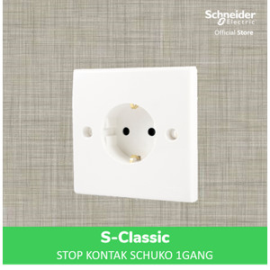 Schneider Electric S-Classic Stop Kontak - 1G Schuko - E426_16S_WE_G3