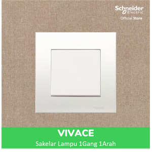 Schneider Electric Vivace Saklar Lampu - 1 Gang 1 Arah - KB31_1_WE_G3