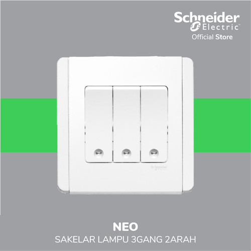 Schneider Electric Neo Saklar Lampu 3 Gang 2 Arah- E3033V2_EWWW_G3