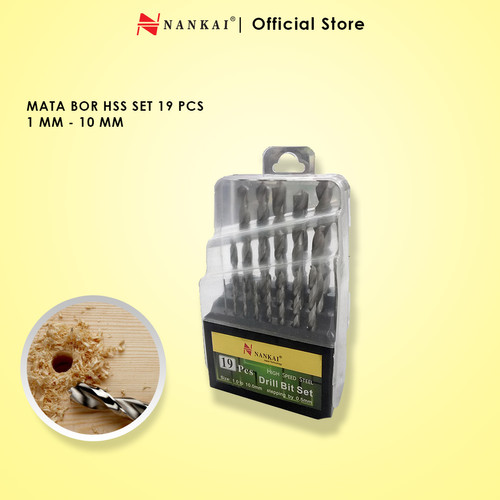 Mata Bor Besi HSS Set 19 Pcs Nankai