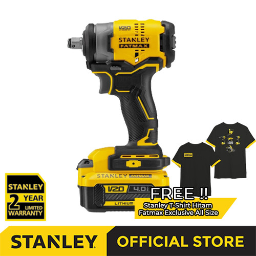 Stanley Brushless Impact Wrench / Kunci Impact Baterai 20V SBW910M1K