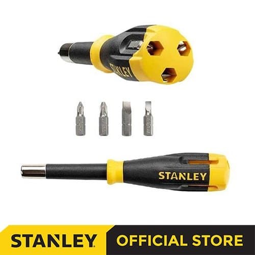 Stanley Fiberglass Multi Screwdriver 4in1/ Obeng Set Multi STMT68107-8