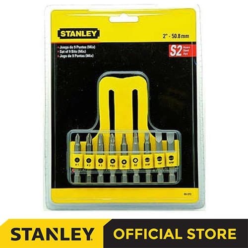 Stanley Screwdriver Bit Set / Mata Obeng Set 9Pcs 68-070-23