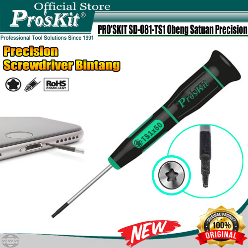 PROSKIT SD-081-TS1 Obeng Satuan Bintang 0.8 Star FOR IPHONE ORI TS1