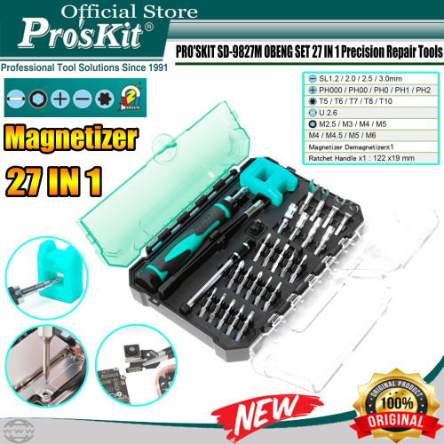 Obeng Set Teknisi HP, Komputer, Leptop Service PROSKIT SD-9827M 27IN1