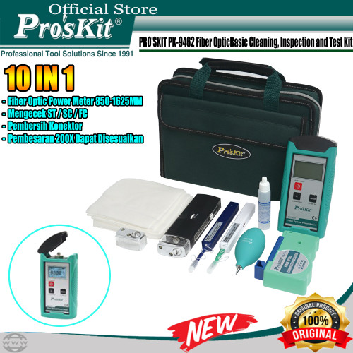 Proskit ALAT PERLENGKAPAN FIBER OPTIC PRO'SKIT PK-9462 10 IN1 ORIGINAL