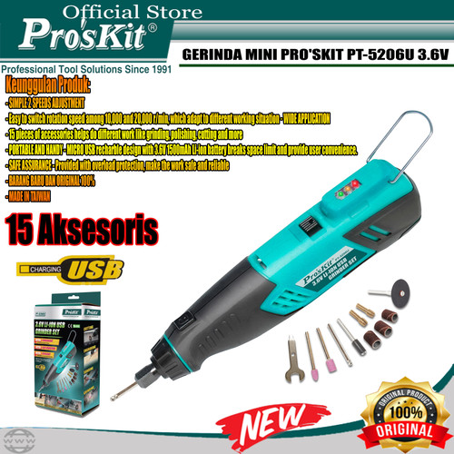 GERINDA MINI USB PRO'SKIT PT-5206U 3.6V ORIGINAL