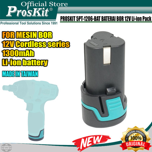 BATERAI CORDLESS PROSKIT 5PT-1206-BAT 12V Li-ion For KRISBOW BOR ORI