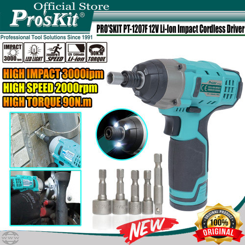 MESIN BOR CORDLESS PRO'SKIT PT-1207F 12V ORIGINAL - Proskit Mesin Bor