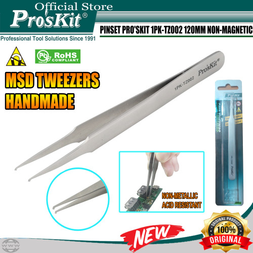 PINSET / TWEEZERS PRO'SKIT 1PK-TZ002 120MM NON-MAGNETIC ORIGINAL