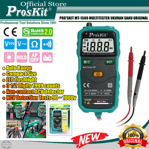 PROSKIT Multitester PRO'SKIT MT-1509 Ukuran Saku ORIGINAL