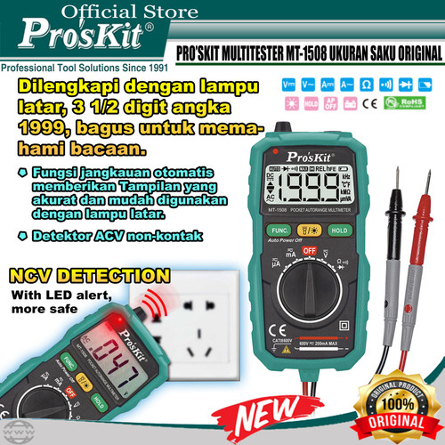 PROSKIT Multitester PRO'SKIT MT-1508 Ukuran Saku ORIGINAL