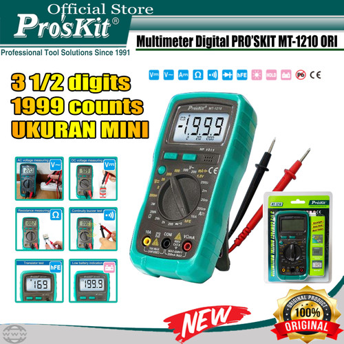 Proskit Multitester Digital Portable Transistor Test PRO'SKIT MT-1210