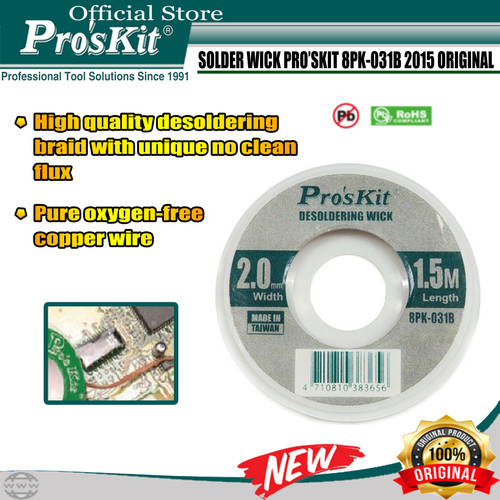 SOLDER WICK PRO'SKIT 8PK-031B 2015 ORIGINAL