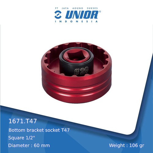 UNIOR Bottom bracket socket T47 - 1671.T47