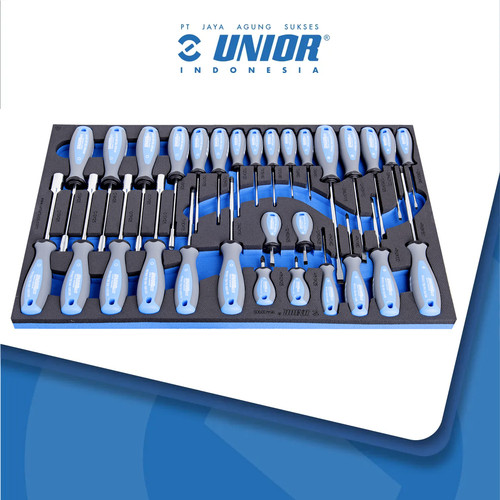 UNIOR Set of screwdrivers in SOS tool tray - 964/33SOS