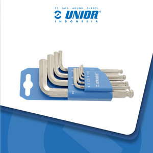 UNIOR Set of ball end hexagon wrenches on plastic clip - 220/3SPH