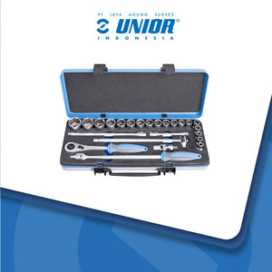 UNIOR Socket set 1/2" in metal box - 190BI6P24